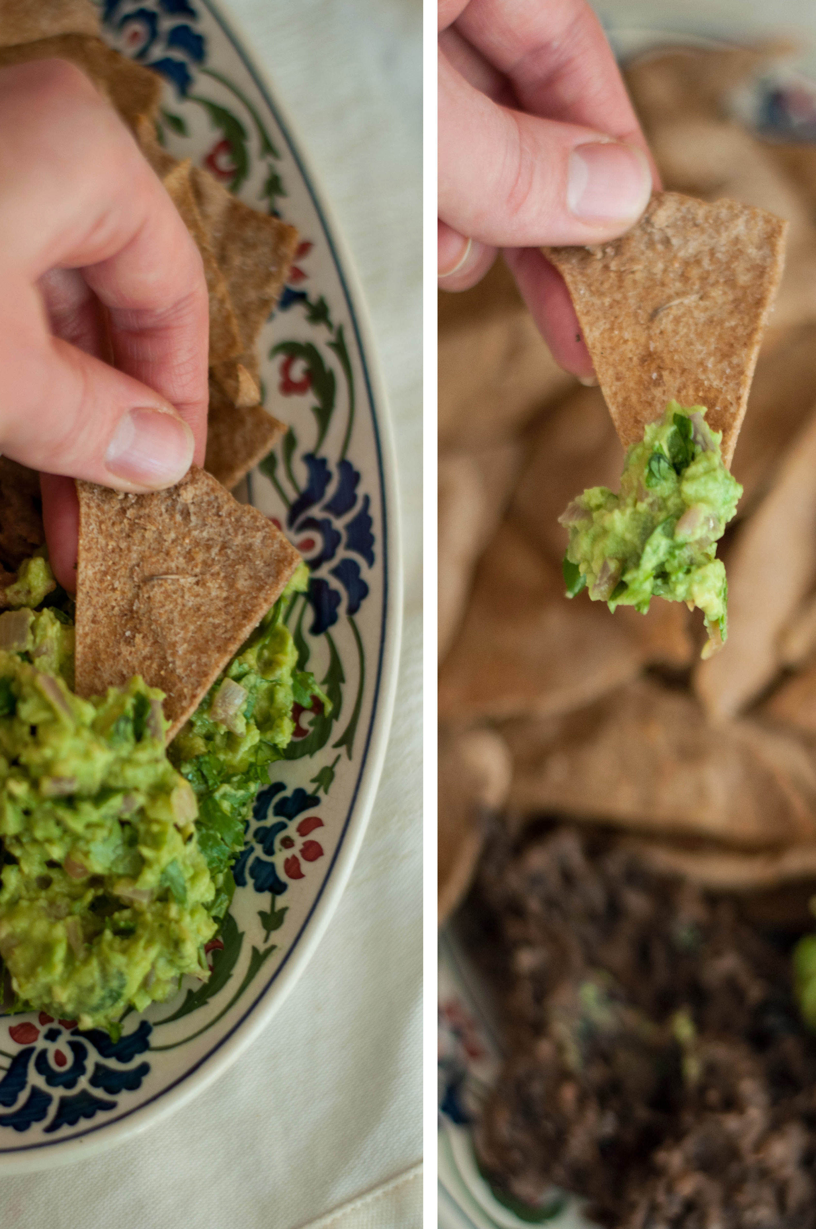 Tomatillo Salsa with Homemade Pita Chips - By The Scratch Artist