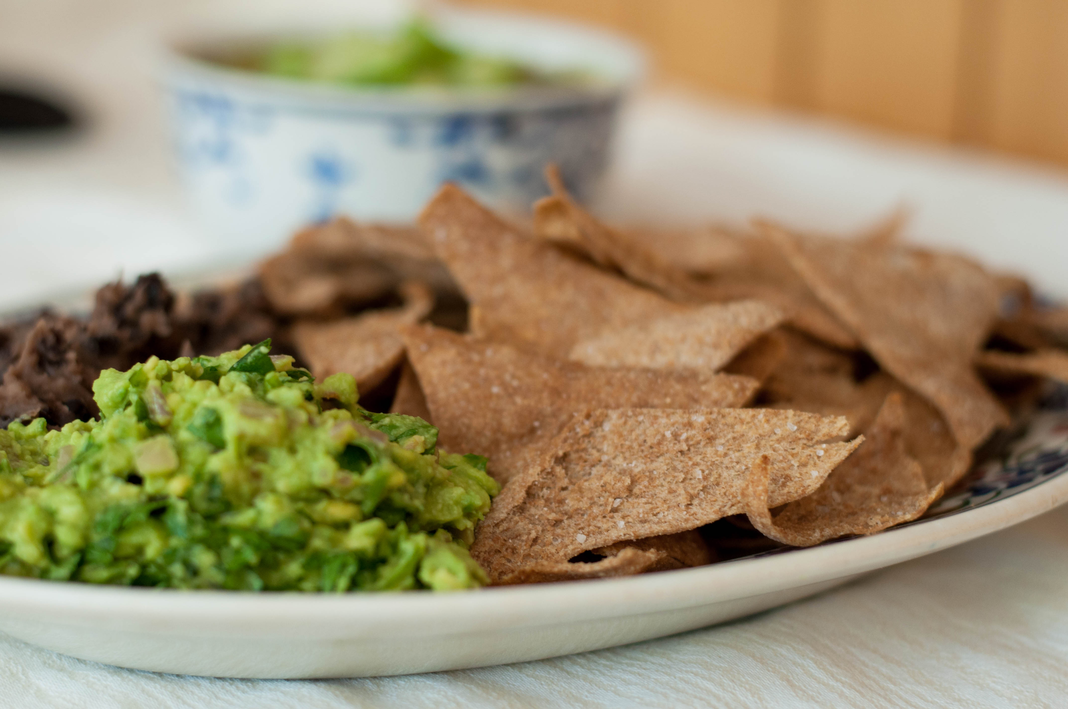 Tomatillo Salsa with Homemade Pita Chips - By The Scratch Artist