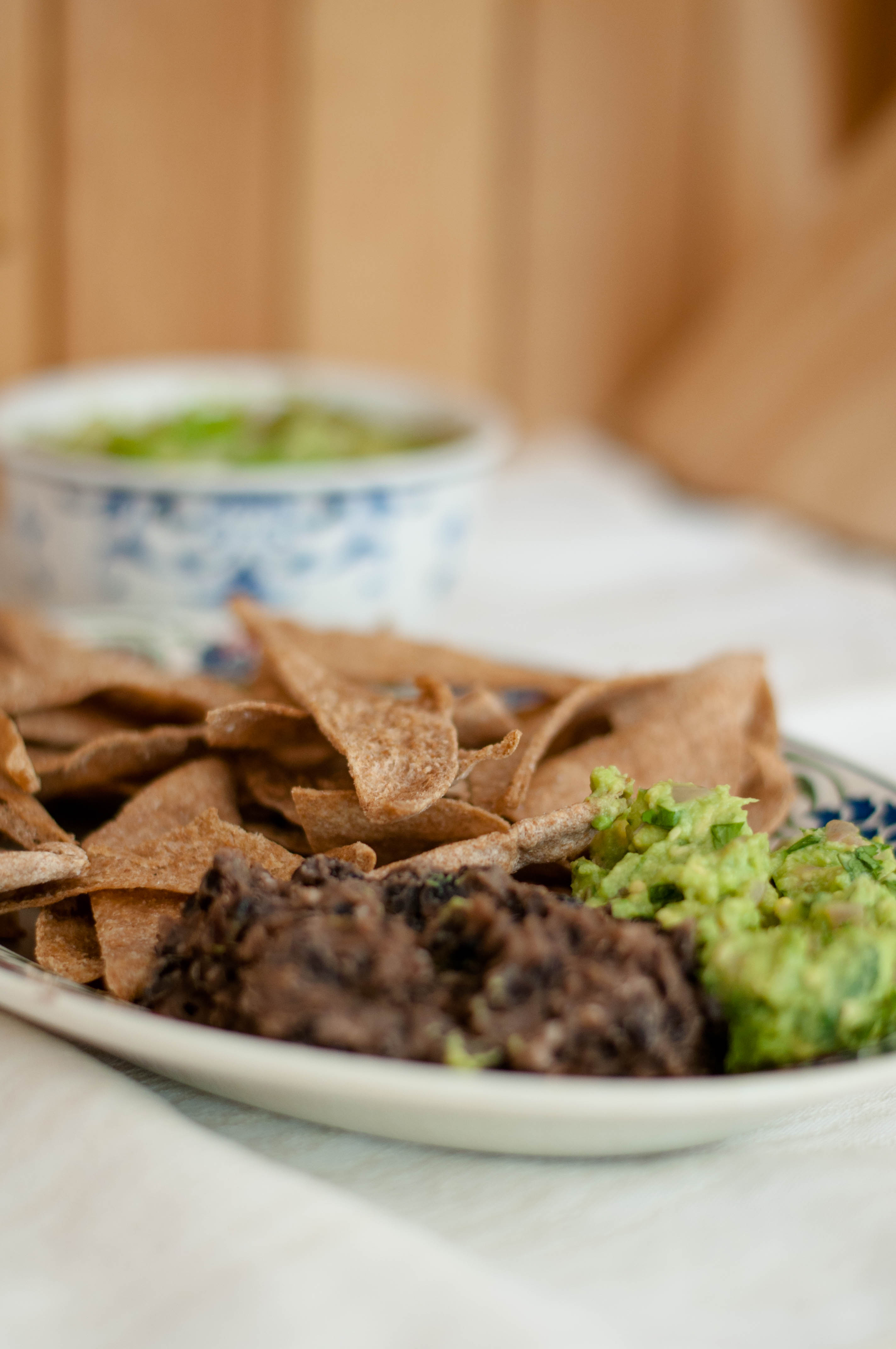 Tomatillo Salsa with Homemade Pita Chips - By The Scratch Artist