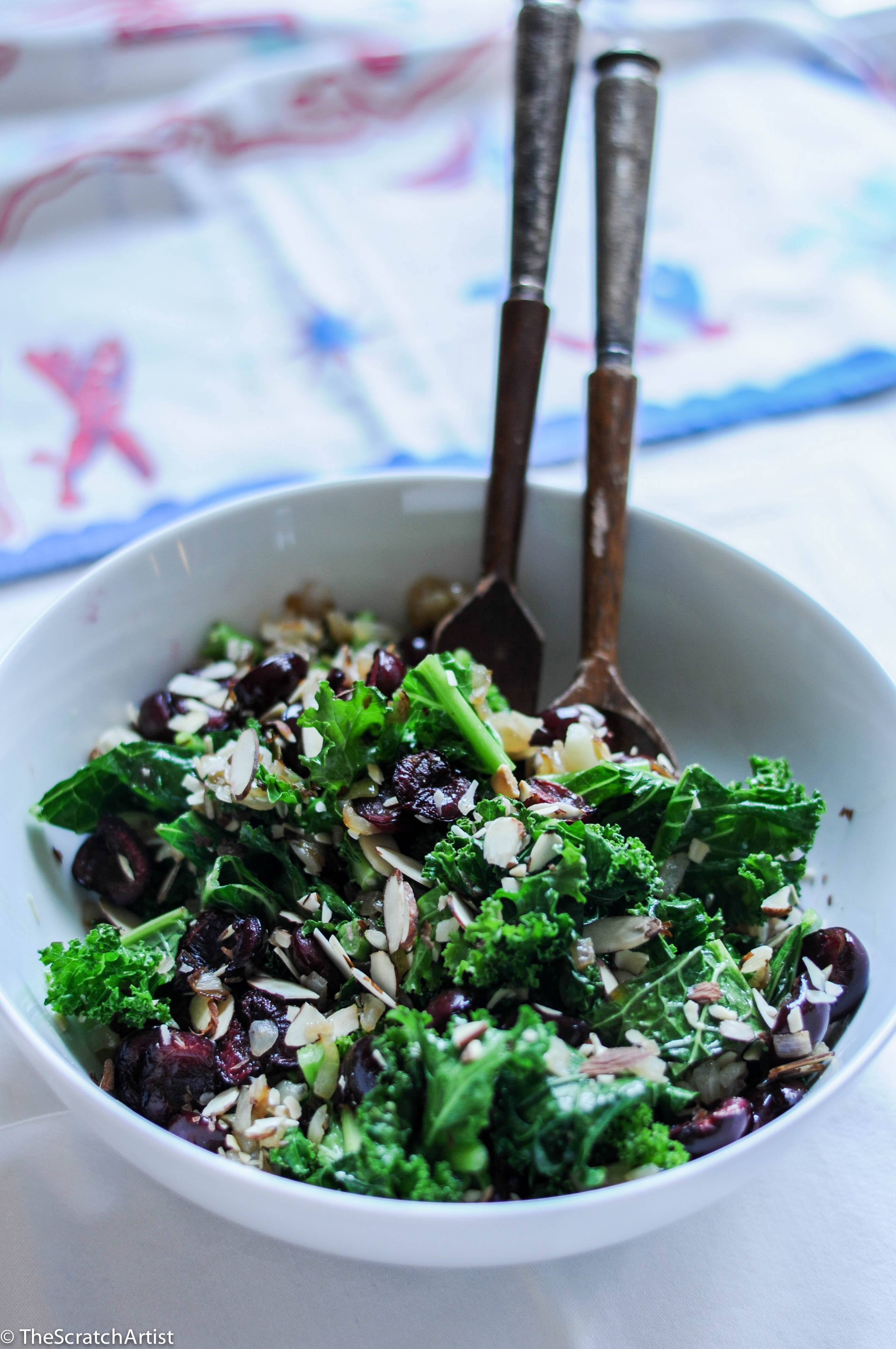 Roasted Cherry & Kale Salad The Scratch Artist