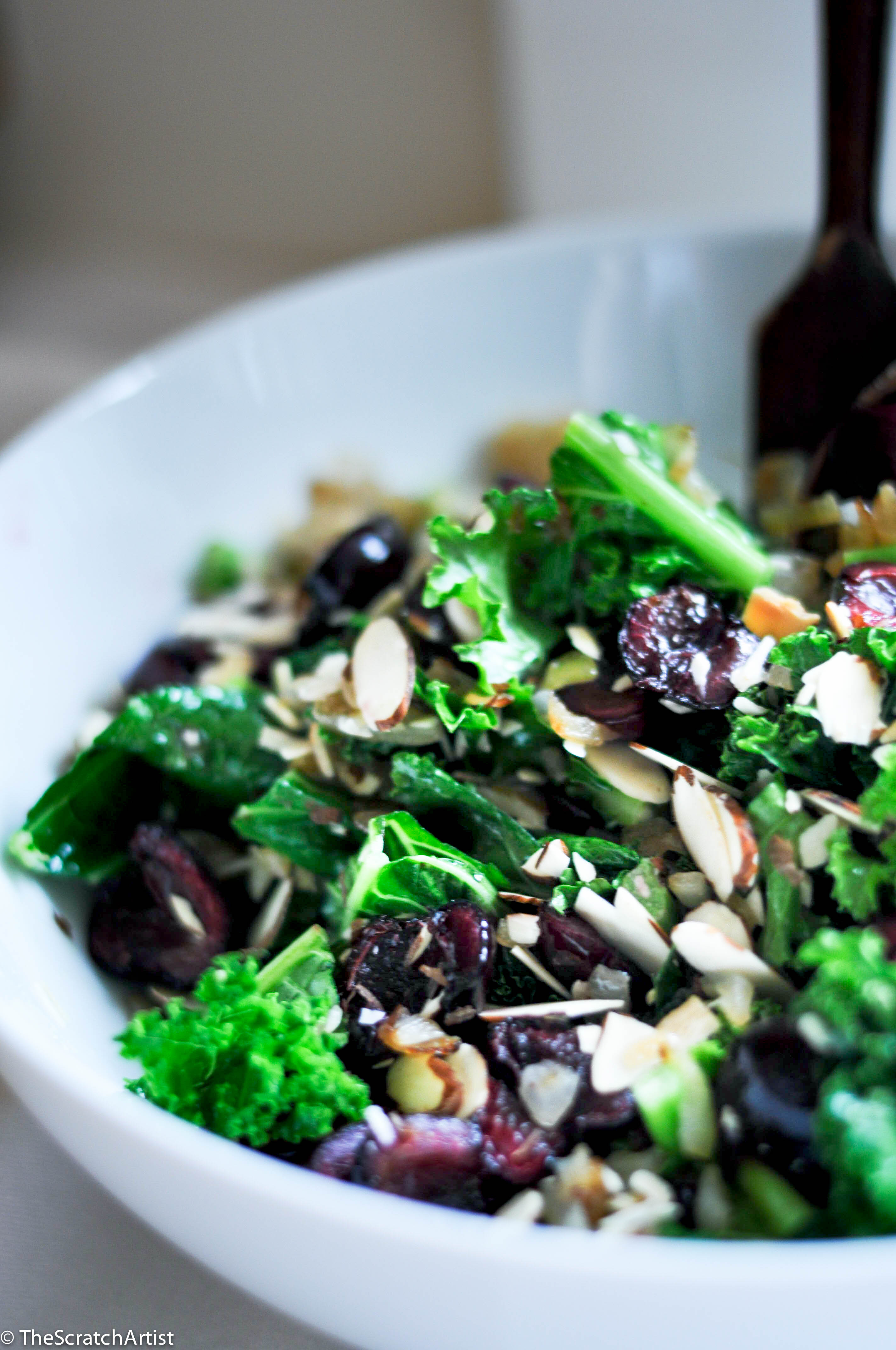 Roasted Cherry & Kale Salad The Scratch Artist