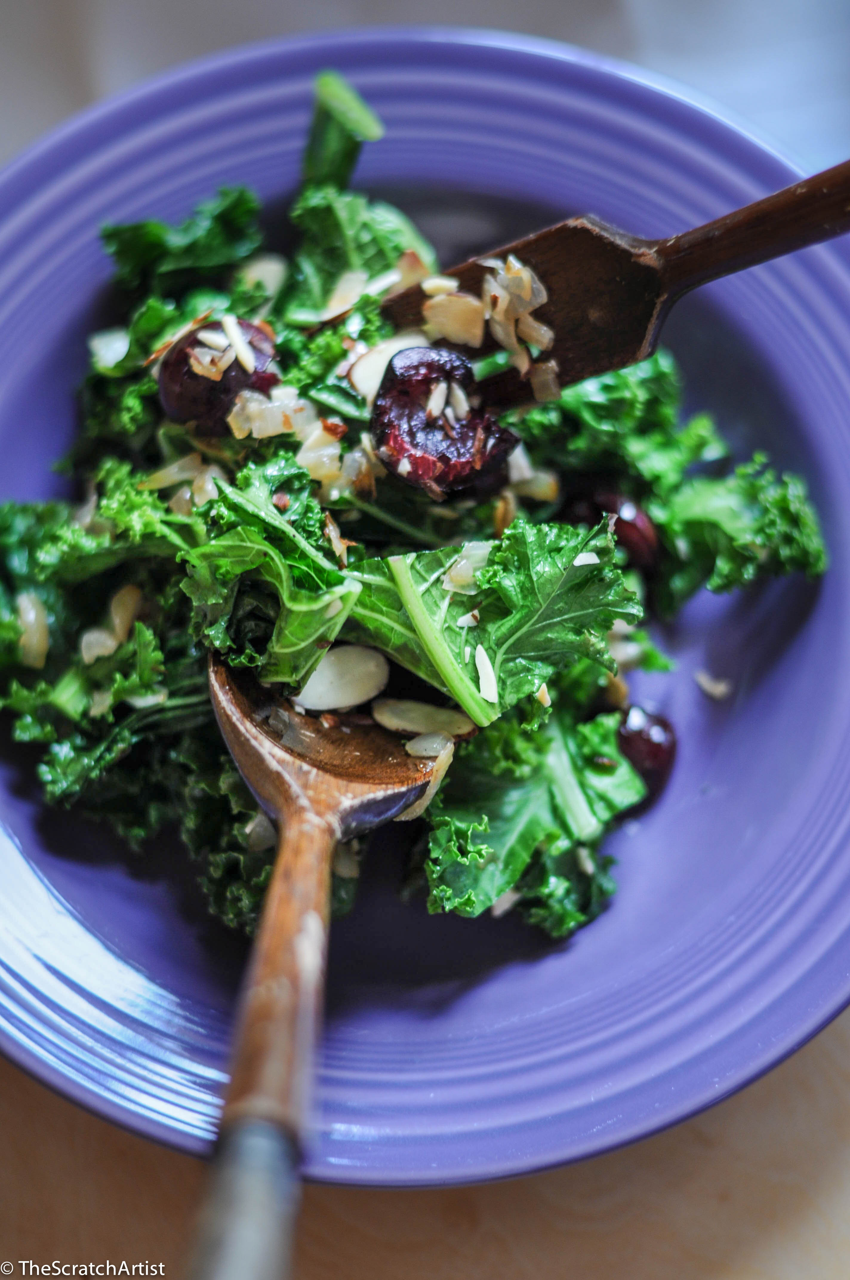 Roasted Cherry & Kale Salad The Scratch Artist