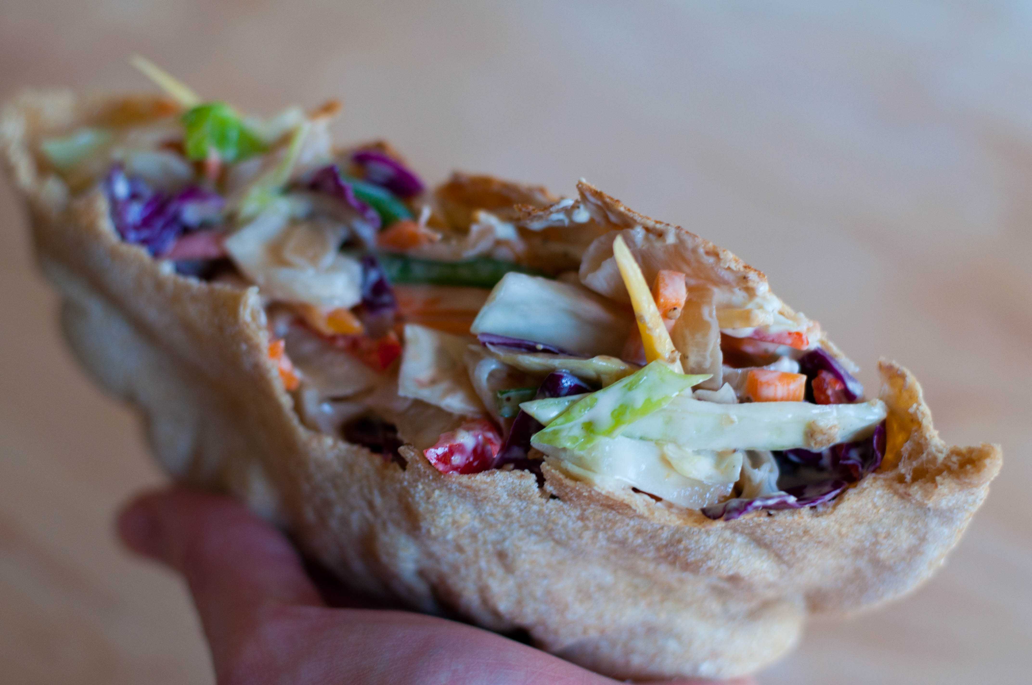 Summer Coleslaw Stuffed Pitas - The Scratch Artist