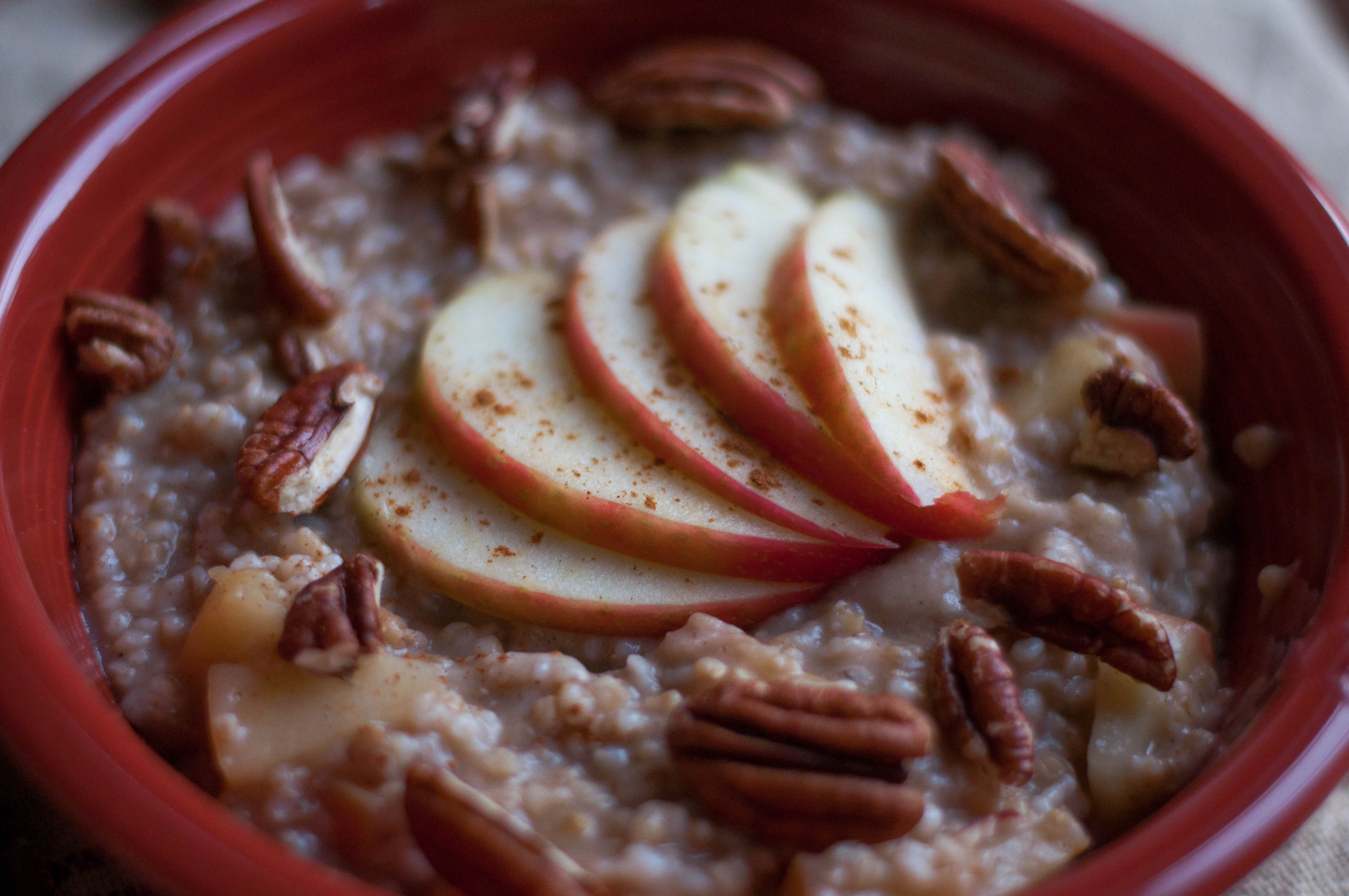 A Fall Spiced Apple & Miso Oatmeal - The Scratch Artist