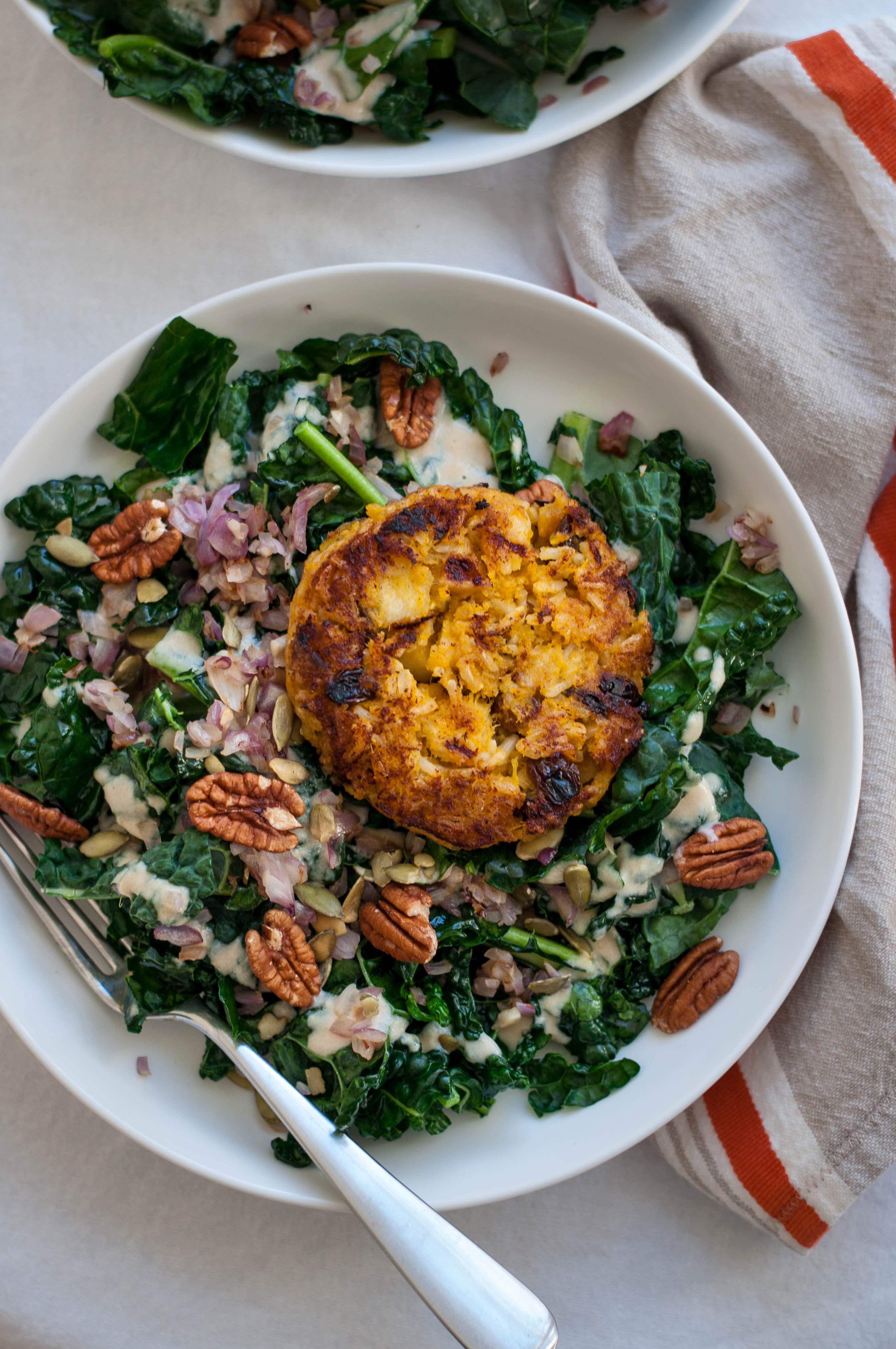 Curried Pumpkin Patch Patties & Kale Salad - The Scratch Artist-21