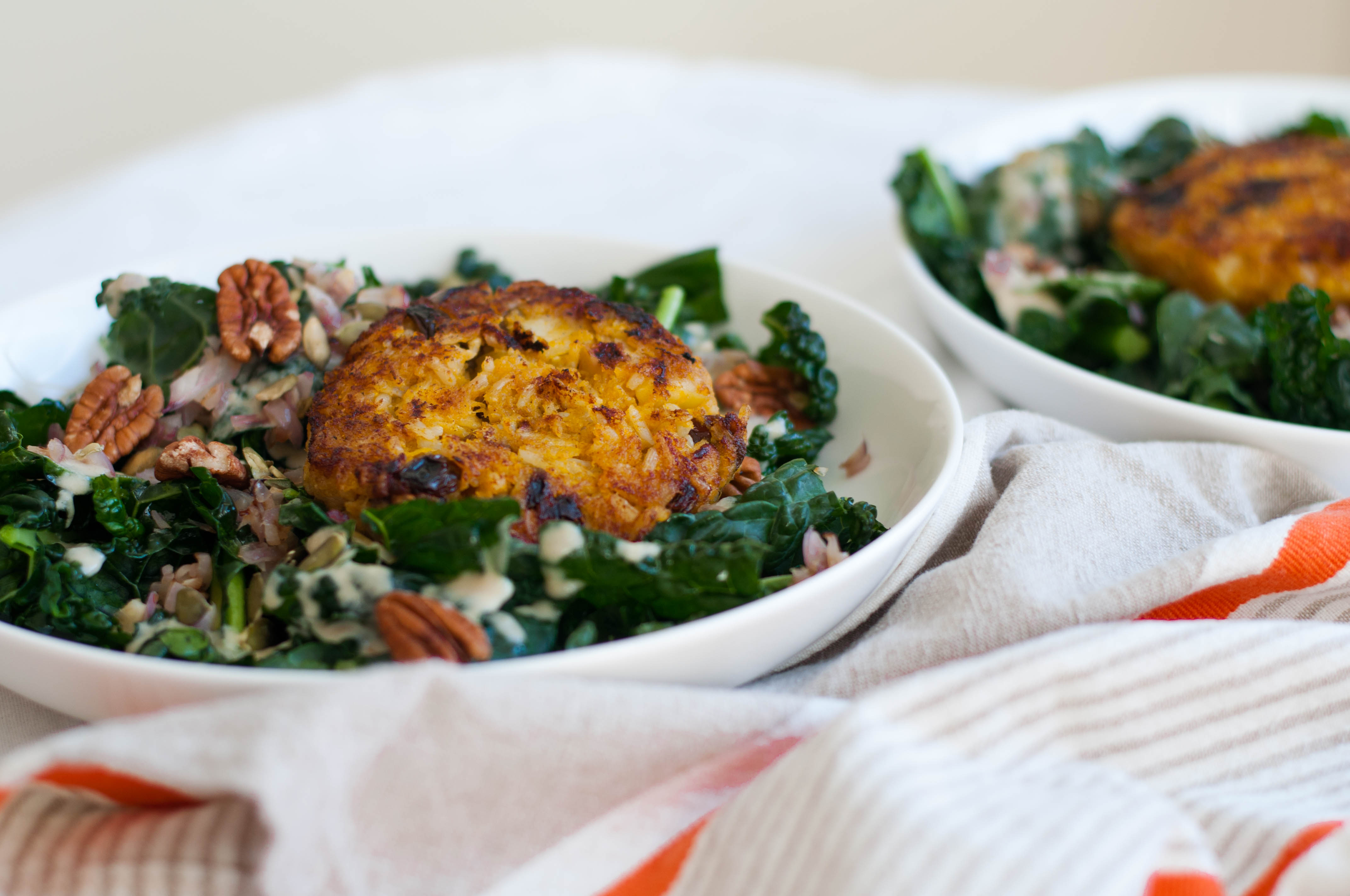 Curried Pumpkin Patch Patties & Kale Salad - The Scratch Artist-22