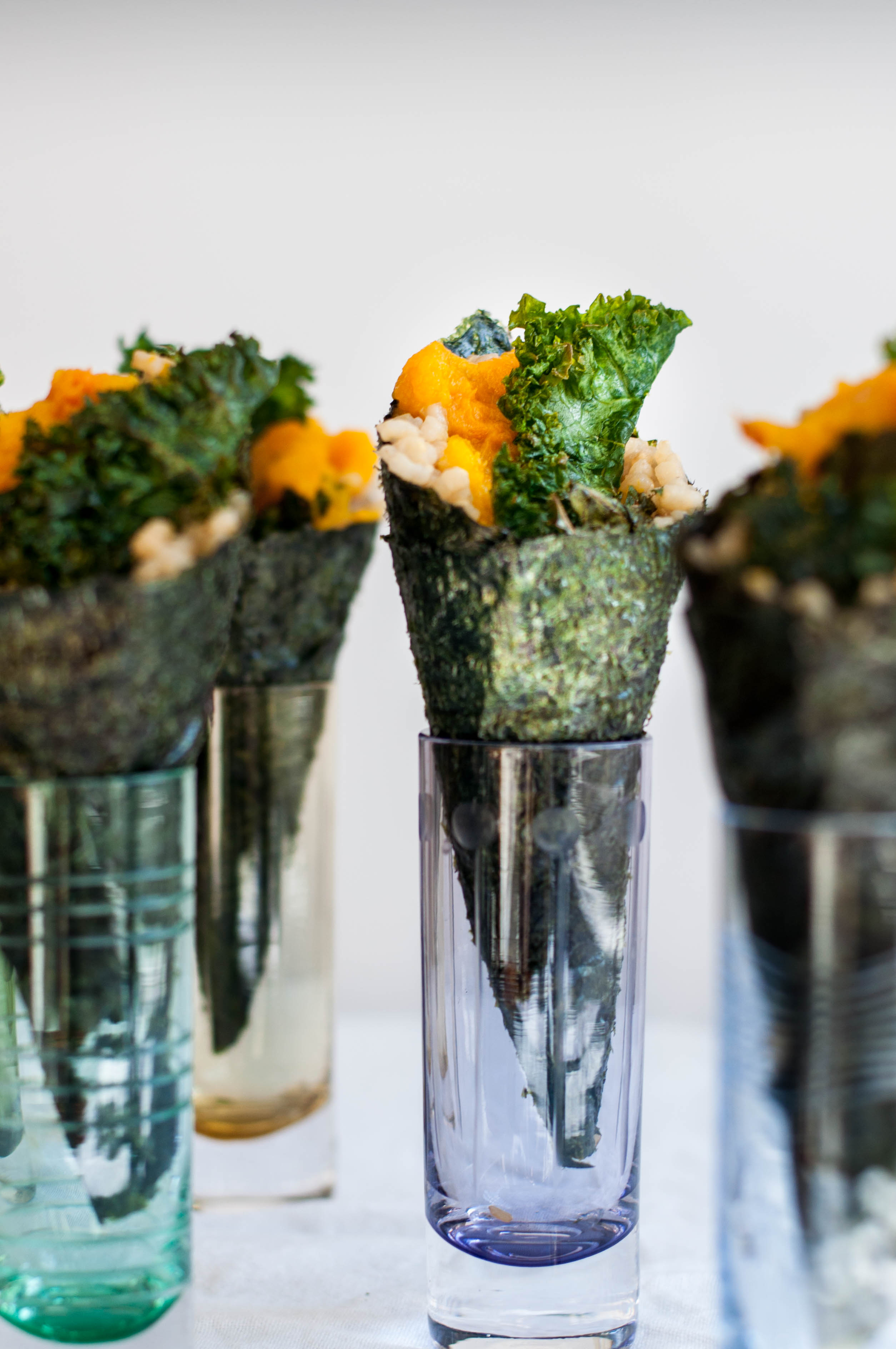 Japanese Pumpkin Temaki With Ginger Kale Chips #virtualpumpkinparty - The Scratch Artist