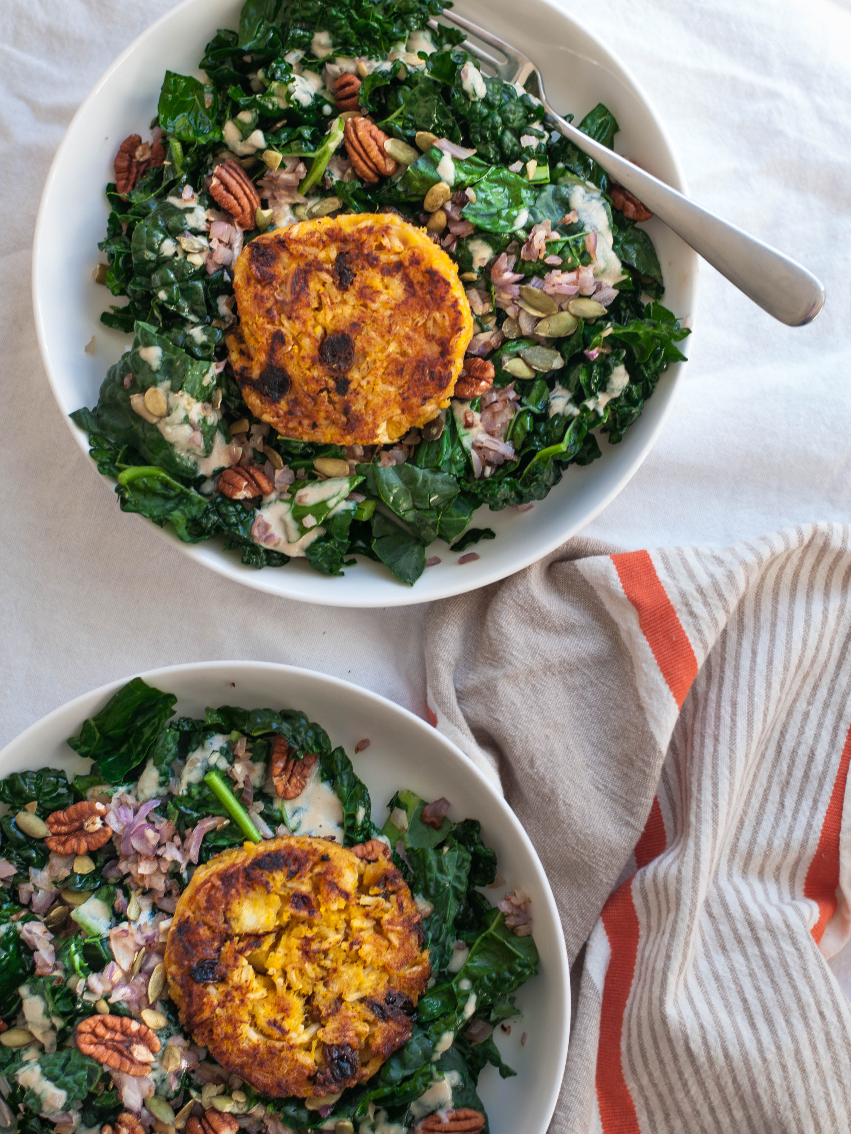 Curried Pumpkin Patch Patties & Kale Salad - The Scratch Artist-29