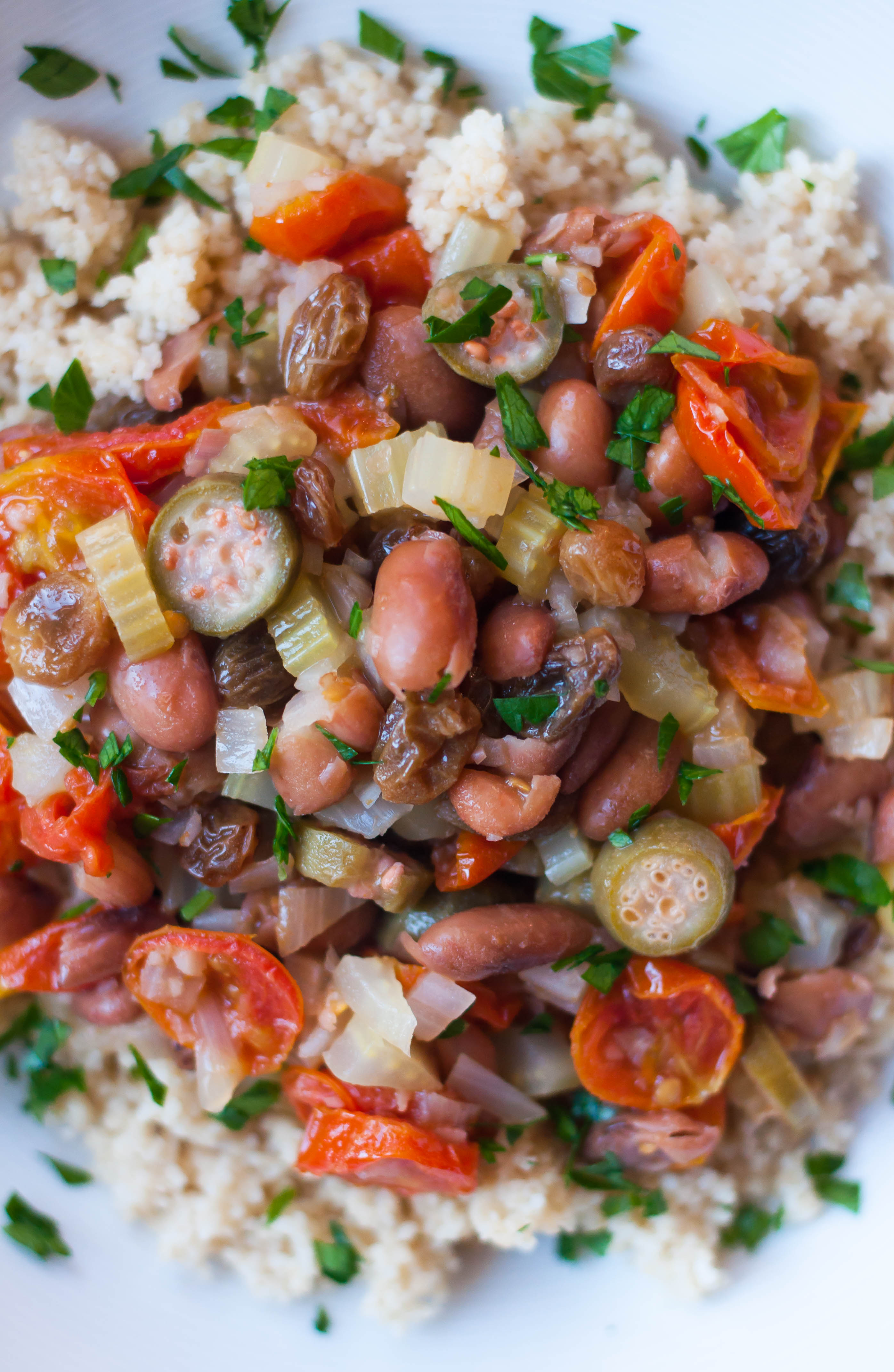 Cranberry Bean, Roasted Tomato, and Caper Berry Stew - The Scratch Artist