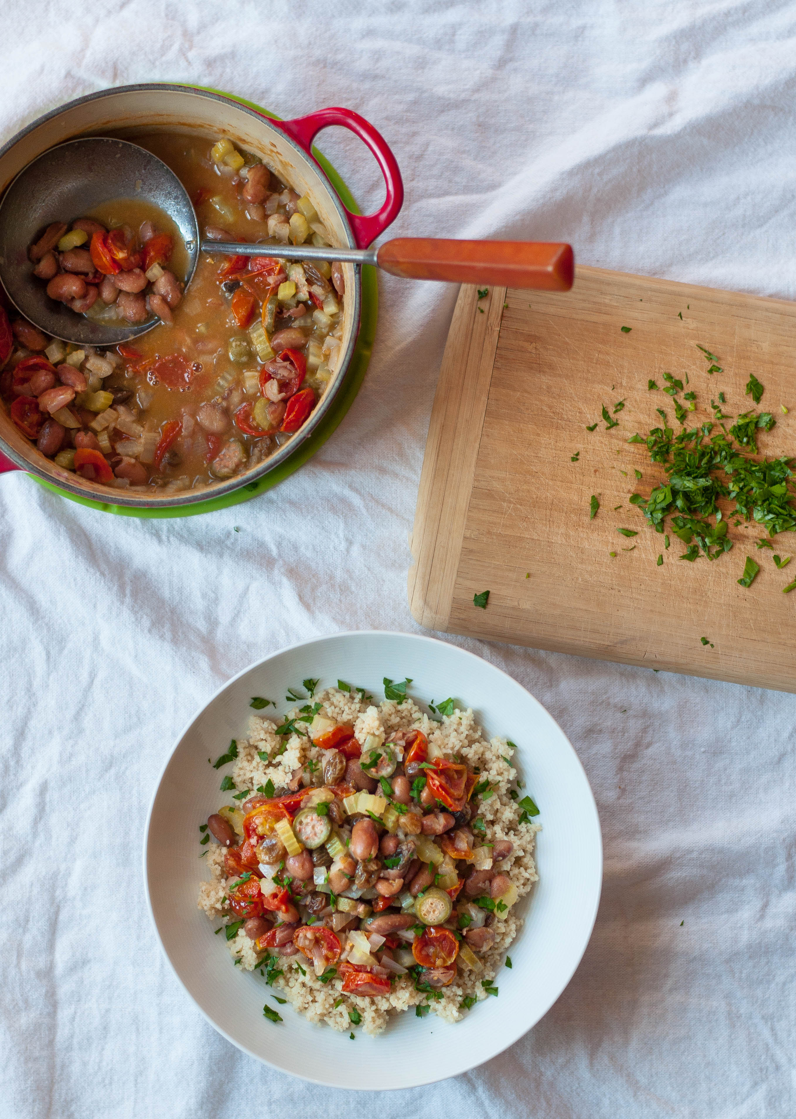 Cranberry Bean, Roasted Tomato, and Caper Berry Stew - The Scratch Artist