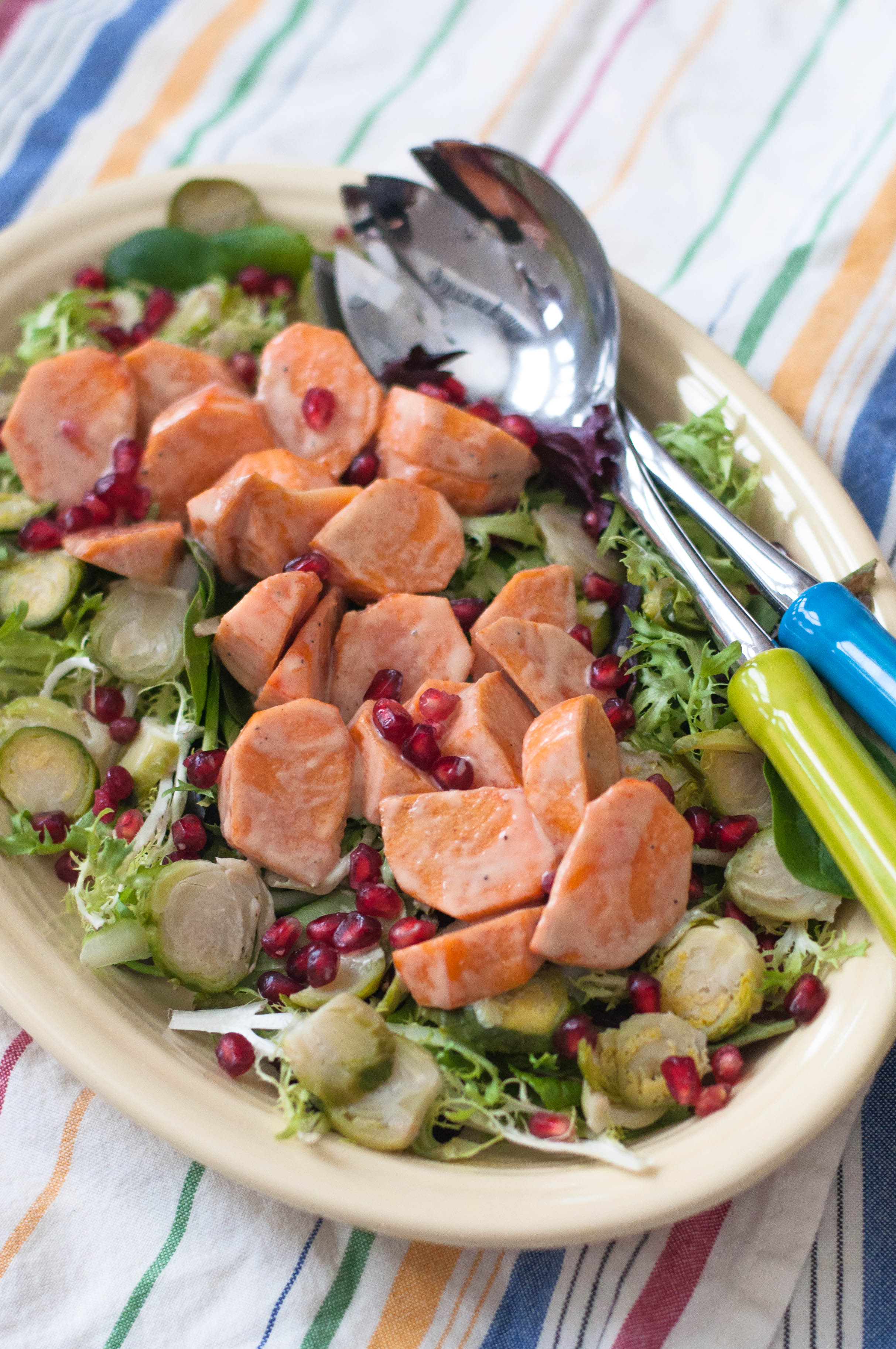 Persimmon & Pomegranate Winter Salad (Maple Lemon Tahini Dressing) - The Scratch Artist