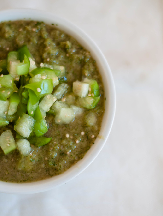 Tomatillo Salsa with Homemade Pita Chips - By The Scratch Artist